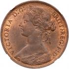 Great Britain. Penny, 1874-H NGC MS63 RB