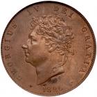 Great Britain. Half Penny, 1826 NGC MS63 BR