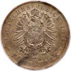 German States: Bavaria. 5 Mark, 1875-D PCGS AU55 - 2