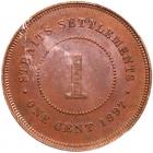 Straits Settlements. Cent, 1897 PCGS MS62 BR - 2
