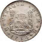 Mexico. 8 Reales, 1754-Mo MM NGC MS61