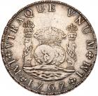 Peru. 8 Reales, 1767-JM (Lima) NGC EF