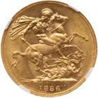 Australia. Sovereign, 1886-M NGC MS62 - 2