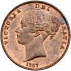 Great Britain. Penny, 1857 NGC MS63 RB