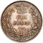 Great Britain. Sixpence, 1871 NGC MS64 - 2