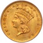 1857 $1 Gold Indian PCGS MS65