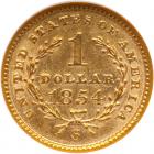 1854-S $1 Gold Liberty NGC AU55 - 2