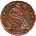 1863 Pattern Half Dollar. Copper, Reeded Edge. Judd-341. Pollock-413. Rarity 5