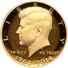 2014-W 50th Anniversary Kennedy Half Dollar gold coin PCGS PF69 DC