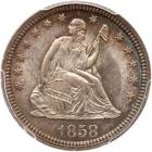 1858 Liberty Seated 25C PCGS MS65