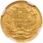 1859-C $1 Gold Indian NGC MS61 - 2