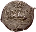 Sicily, Katane. Silver Tetradrachm (16.5 g), ca. 410 BC EF