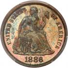 1886 Liberty Seated 10C PCGS Proof 67