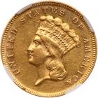 1868 $3 Gold NGC AU55