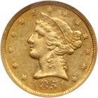 1851-C $5 Liberty NGC AU58