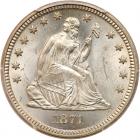 1871 Liberty Seated 25C PCGS MS65