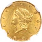 1849 $1 Gold Liberty. Open Wreath NGC MS62