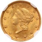 1854 $1 Gold Liberty NGC MS64