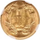 1857 $1 Gold Indian NGC MS63 - 2