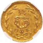 1909 WA Gold 1/4 DWT. Alaska-Yukon-Pacific Expo NGC MS64 - 2