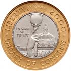 2000-W Library of Congress Bicentennial Bimetallic $10