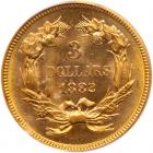 1882 $3 Gold PCGS MS64 - 2