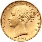 Australia. Sovereign, 1871-S NGC MS61