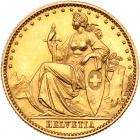 Switzerland. Gold Pattern 20 Francs, 1873 NGC Unc