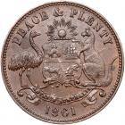 Australia. Robert Hyde & Co. 1/2 Penny, 1861 NGC About Unc