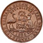 Australia. J. MacGregor. 1/2 Penny, 1855 NGC AU58 BR - 2