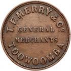 Australia. T.F. Merry & Co. 1/2 Penny, ND Fine to VF - 2