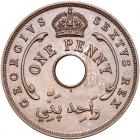 British West Africa. Muled Penny, 1956-H NGC MS63 BR - 2