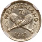 New Zealand. Threepence, 1942 NGC MS63 - 2