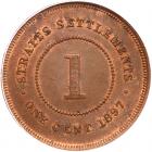 Straits Settlements. Cent, 1897 PCGS MS63 RB - 2