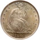 1861-S Liberty Seated 50C PCGS MS64