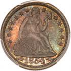 1854 Liberty Seated 10C PCGS Proof 64