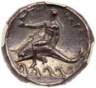 Calabria, Tarentum/Taras. Silver Didrachm (7.78 g), ca. 302-280 BC - 2