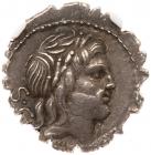 Q. Antonius Balbus. Silver Denarius Serratus (3.96 g), ca. 83-82 BC