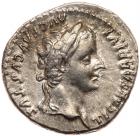 Tiberius. Silver Denarius (3.8 g), AD 14-37 EF