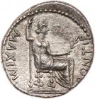 Tiberius. Silver Denarius (3.7 g), AD 14-37 EF - 2