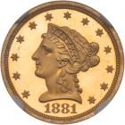 1881 $2.50 Liberty NGC PF66 UC