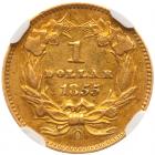 1855-O $1 Gold Indian NGC AU55 - 2