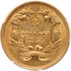 1854 $3 Gold PCGS AU55 - 2