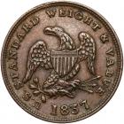 1837 Half Cent Hard Times Token Low-49 Rulau HT-73 R2 EF40