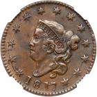 1817 N-12 R3 NGC graded MS61 Brown