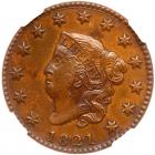 1821 N-2 R1 NGC graded MS62 Brown