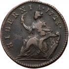 1723 Wood's Hibernia Halfpenny Martin 4.50-Gc.9 Rarity-2 VF20 - 2