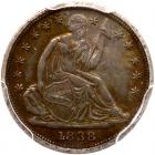 1838 Liberty Seated H10C. Stars, No Drapery PCGS AU55