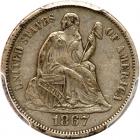 1867-S Liberty Seated 10C PCGS EF40