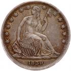 1839 Liberty Seated 50C. Drapery PCGS EF40